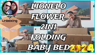 LIONELO FLOWER 2IN1 FOLDING BABY BED UNBOXING FOR 2024  ITALIPPINA 🇮🇹❤️🇵🇭 [upl. by Adelle]