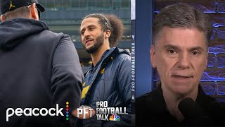 Could Jim Harbaugh bring Colin Kaepernick to Chargers staff  Pro Football Talk  NFL on NBC [upl. by Ahsenyl]