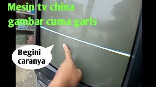 Cara memperbaiki tv china gambar bergaris [upl. by Drawd]