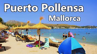 Pollensa Mallorca  Puerto Pollensa  Spain  Beach Walk [upl. by Latsyrk]