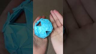 HOW TO MAKE AN ORIGAMI KUSUDAMA Modular origami Papercraft [upl. by Anirehc389]