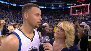 Warriors Win 73 Stephen Curry Post Game [upl. by Binetta]