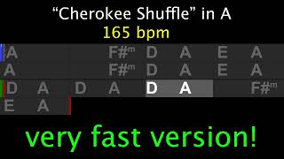 Cherokee Shuffle bluegrass backing track in A very fast 165bpm [upl. by Keppel]