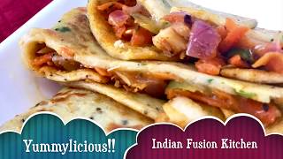 Vegetable filled Spicy Crepes  Savory Crepes  Indo Chinese  French Indian Fusion Style Dhaba [upl. by Hakeem]