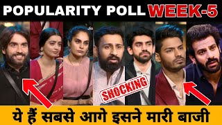 Bigg Boss 18 Popularty Poll Week 5 कौन है सबसे आगे किसने मारी बाजी  Bigg Boss 18 Ranking Week 5 [upl. by Kedezihclem461]