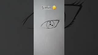 How to Draw Sharingan in 10sec 10mins 10hrs shorts [upl. by Douville]