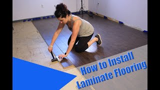 How to Install Laminate Flooring For Beginners [upl. by Naasah]