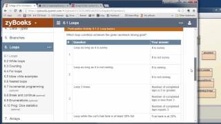CIS 2085 zyBooks 61 loops [upl. by Vezza]