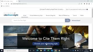 Harvard referencing at ARU Cite Them Right online [upl. by Aikcir]