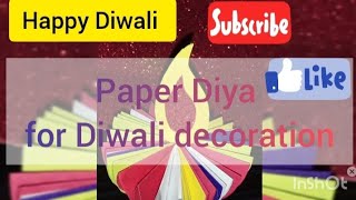 Diwali special craft🪔🪔paper diya for diwaly decorateshorts shortsfeed diwali CraftyNB [upl. by Segroeg]