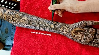 Amazing detailed full bridal mehndi design for hands How to apply easy bridal mehndi Dulhan mehndi [upl. by Abra370]