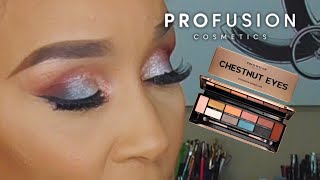 PROFUSION 3 EYESHADOW PALETTE  EYES TIN CASE  CHESTNUT PALETTE  Review and Tutorial [upl. by Anihta866]