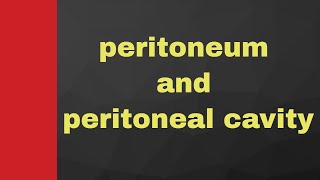 Peritoneal cavity  basic anatomy of peritoneum with notes [upl. by Syxela184]