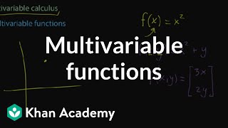 Multivariable functions  Multivariable calculus  Khan Academy [upl. by Adnac]