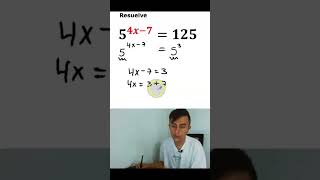 Ecuación exponencial ✅ shortsviral shorts maths [upl. by Bea]