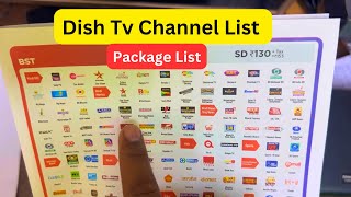 Dish Tv Channel List  Dish Tv Package List  Dish Tv All Package List  Dish Tv All Channel List [upl. by Raveaux]