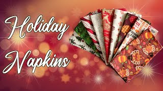 DIY Fabric Napkins  Holiday Fabric Napkins  The Sewing Room Channel [upl. by Atniuq]