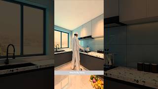 I built a luxury kitchen because my husband had a lot of difficulty in cookingshortsanimation [upl. by Dysart]