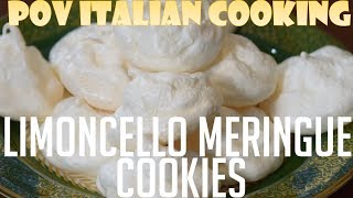 Limoncello Meringue Cookies POV Italian Cooking Episode 94 [upl. by Aissatsana]