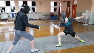 Fencing foil lesson zi a fencing [upl. by Euton]