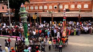 Teej festival celebration in Jaipur Rajasthan [upl. by Moffit]