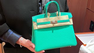 After HERMES price hike I got a HERMES BIRKIN touch I can’t believe I got this VERT COMICShermes [upl. by Rehptsirhc334]