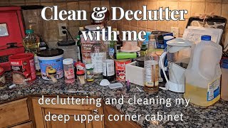 Lets declutter amp clean a deep kitchen cabinet cleanwithme bodydouble cleaningmotivation [upl. by Maisey]