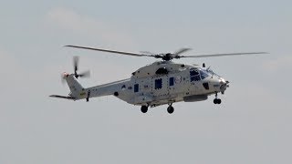 NHI NH90 NFH Royal Netherlands Navy arrival at RNAS Yeovilton Air Day 2018 [upl. by Srednas915]