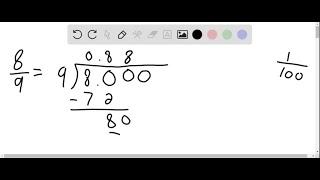 Write each fraction in decimal form Round to the nearest hundredth 89 [upl. by Meir85]