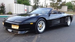 Ferrari Testarossa Miami Vice Custom Convertible Conversion GT Test Drive amp Walkaround [upl. by Yard224]