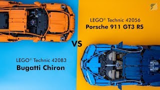 LEGO Technic ultimate supercar battle  42083 Bugatti Chiron vs 42056 Porsche 911 GT3 RS [upl. by Llertnauq]