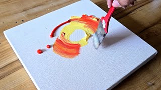 Easy Acrylic Painting Technique  Abstract Landscape Painting  Step By Step [upl. by Vashti390]