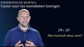 Wortels  Hoe breng je een factor voor het wortelteken havovwo 2  WiskundeAcademie [upl. by Deanne]