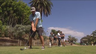 Golfers from around the world tee up for annual charity golf tournament in Oceanside [upl. by Ottinger]