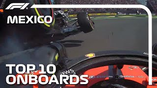 Perez And Leclerc Collide And The Top 10 Onboards  2023 Mexico City Grand Prix  Qatar Airways [upl. by Kcinimod611]