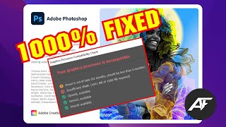 Fix Adobe Photoshop 2022 Graphic Processor Not Detected or Detecting Error  GPU Not Detected [upl. by Amikan]