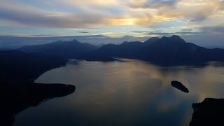 Walchensee von oben  Walchensee from above  Sonnenaufgang  Sonnenuntergang  Sunrise  Sunset [upl. by Junius]