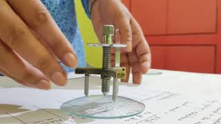 Spherometer experiment calculation of least count and tabulation part1 [upl. by Ahsena]