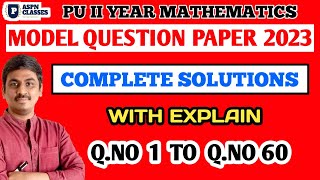 2nd PU MODEL QUESTION PAPER 2023 COMPLETE SOLUTIONS  CLASS 12TH MCQ COMPLETE SOLUTIONS [upl. by Magdaia211]