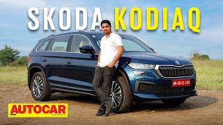 2022 Skoda Kodiaq facelift review  Change of heart  First Drive  Autocar India [upl. by Dimitry]