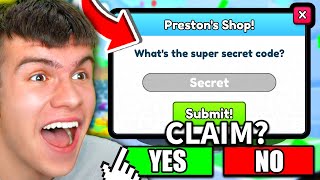 How To REDEEM ALL SECRET PRESTONS SHOP CODES In Roblox Pet Simulator 99 [upl. by Ybbed987]