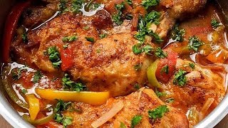 Poulet Basquaise Traditionnel 🍗 Mes SECRETS de la Recette [upl. by Anyale]