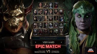 Shao Kahn vs Cetrion Epic Showdown on Very Hard  Mortal Kombat 11 [upl. by Naie426]