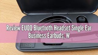 Review EUQQ Bluetooth Headset Single Ear Business Earbuds Wireless Bluetooth Headset with Mic Driv [upl. by Tennek]