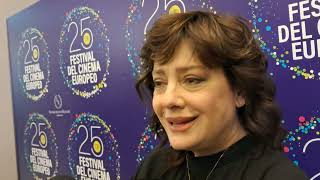 Lattrice Mezzogiorno premiata al Festival del cinema europeo a lecce [upl. by Assiram]