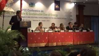 APEC Conference on Clean Renewable and Sustainable Use Energy 2 Oktober 2013 [upl. by Yntrok]