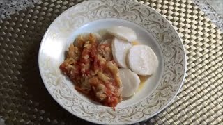 Saltfish with Tomatoes and Dumplings  Salt Cod  Episode 48 [upl. by Suu]