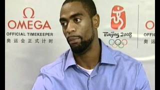 Tyson Gay on the Olympics and Usain Bolts 100m record [upl. by Cohdwell]