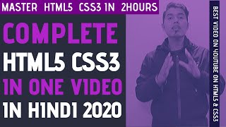 Complete HTML5 and CSS3 in One Video In Hindi 2020 [upl. by Sauder]