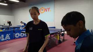 Elite TTC Goldenway Individual League  Div A  Wendy Liu 869 vs Henry Li 806  30 [upl. by Delisle]